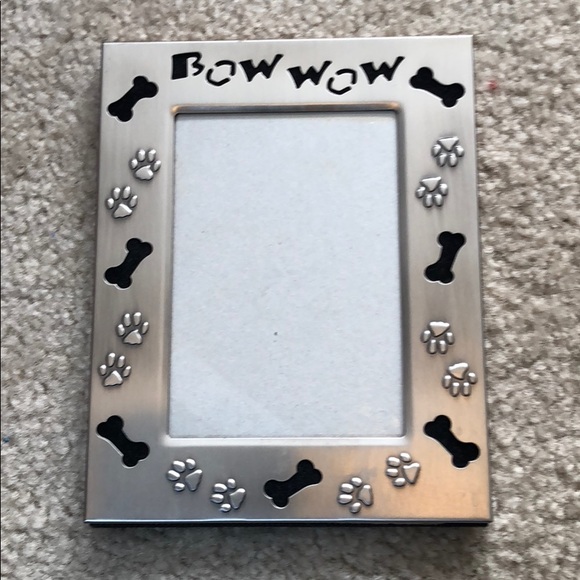 Burnes Group Accents Silver Dog Bone Paw Print Picture Photo